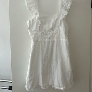 Abercrombie white open back mini dress